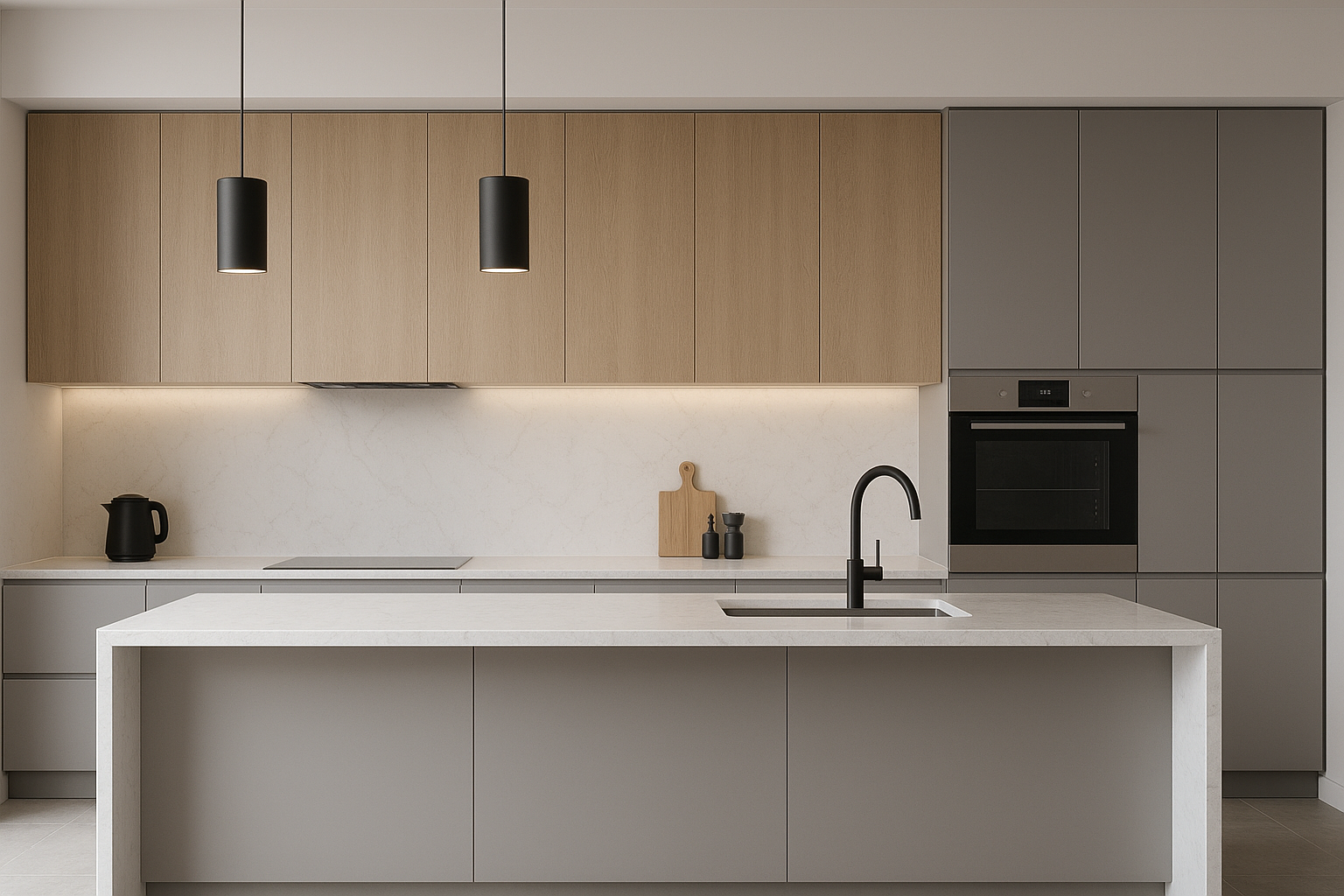 Modern kitchen installation